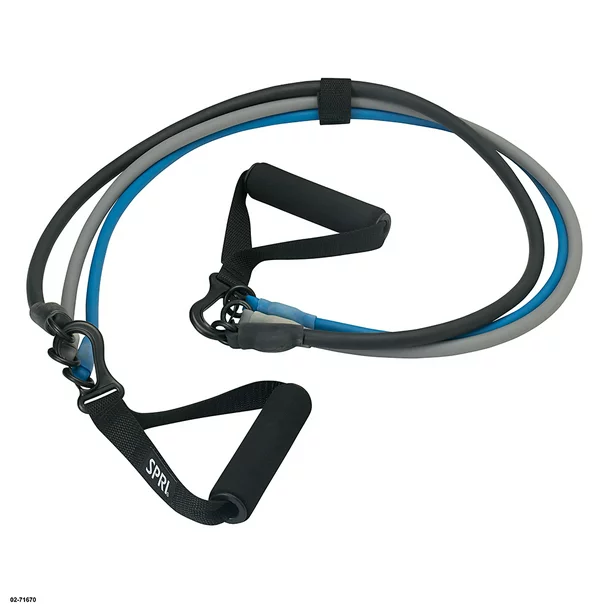 SPRI 3-in-1 Resistance Tube Kit, Includes 3 Levels