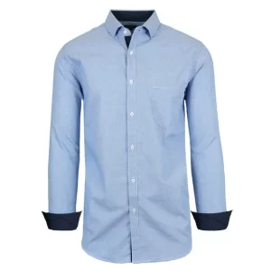 Men's Long Sleeve Slim-Fit Cotton Casual Dress Shirts