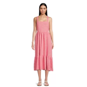 Time & Tru Women's Tie Bk Midi Dress