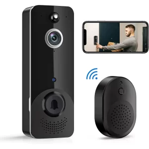 Luckwolf Wireless Doorbell Camera with Chime,