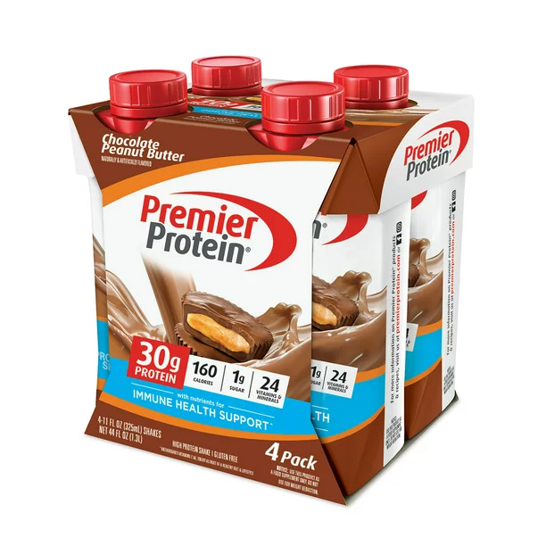 Premier Protein Chocolate Peanut Butter High Protein Shake, 11 fl oz, 4 count